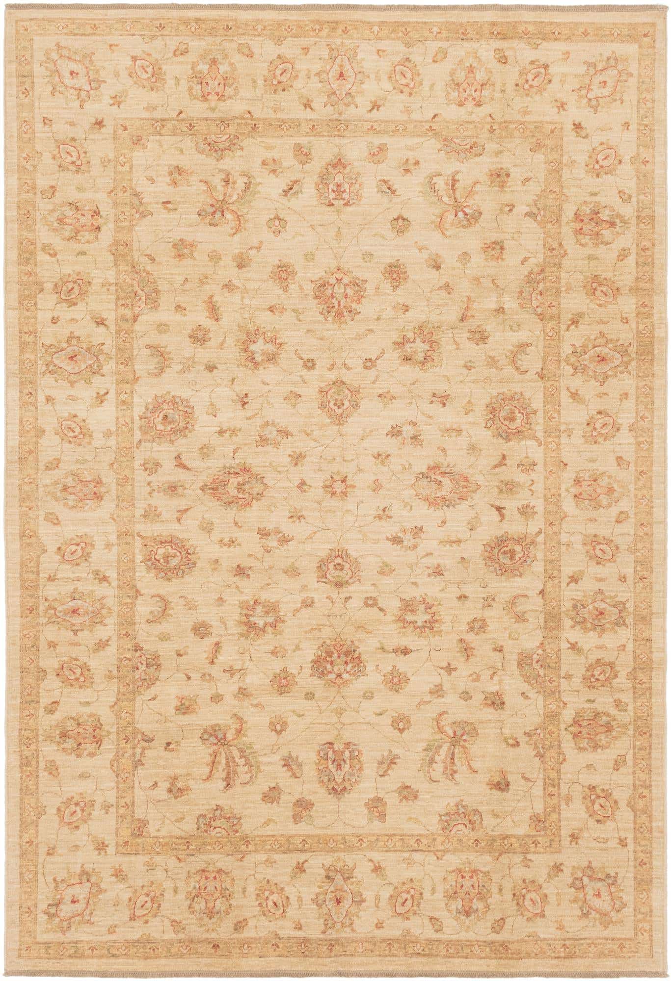 6' 8 x 9' 6 Hand Knotted Peshawar Ziegler Rug
