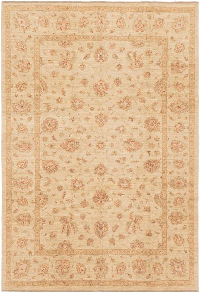 Detail image of 6' 8 x 9' 6 Hand Knotted Peshawar Ziegler Rug