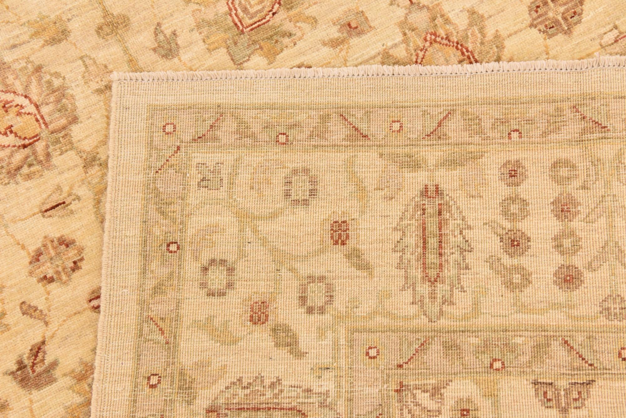 6' 1 x 9' 1 Hand Knotted Peshawar Ziegler Rug