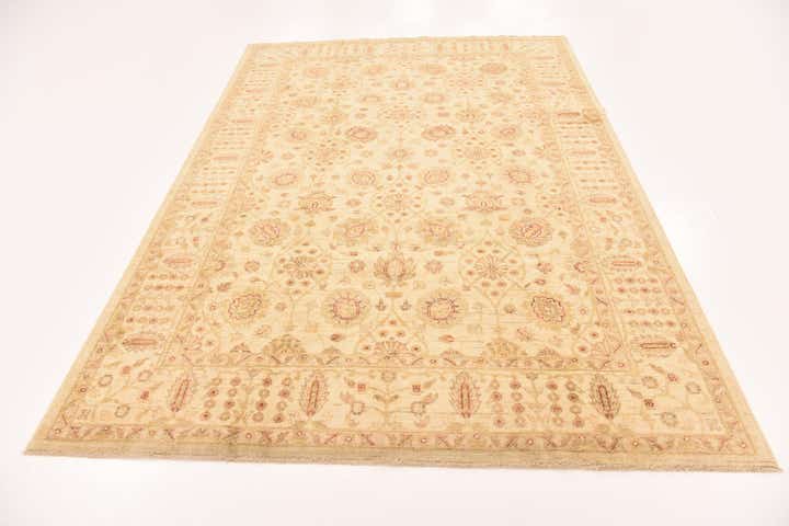6' 1 x 9' 1 Hand Knotted Peshawar Ziegler Rug