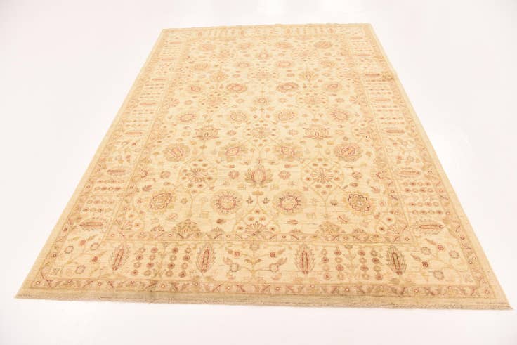 Detail image of 6' 1 x 9' 1 Hand Knotted Peshawar Ziegler Rug