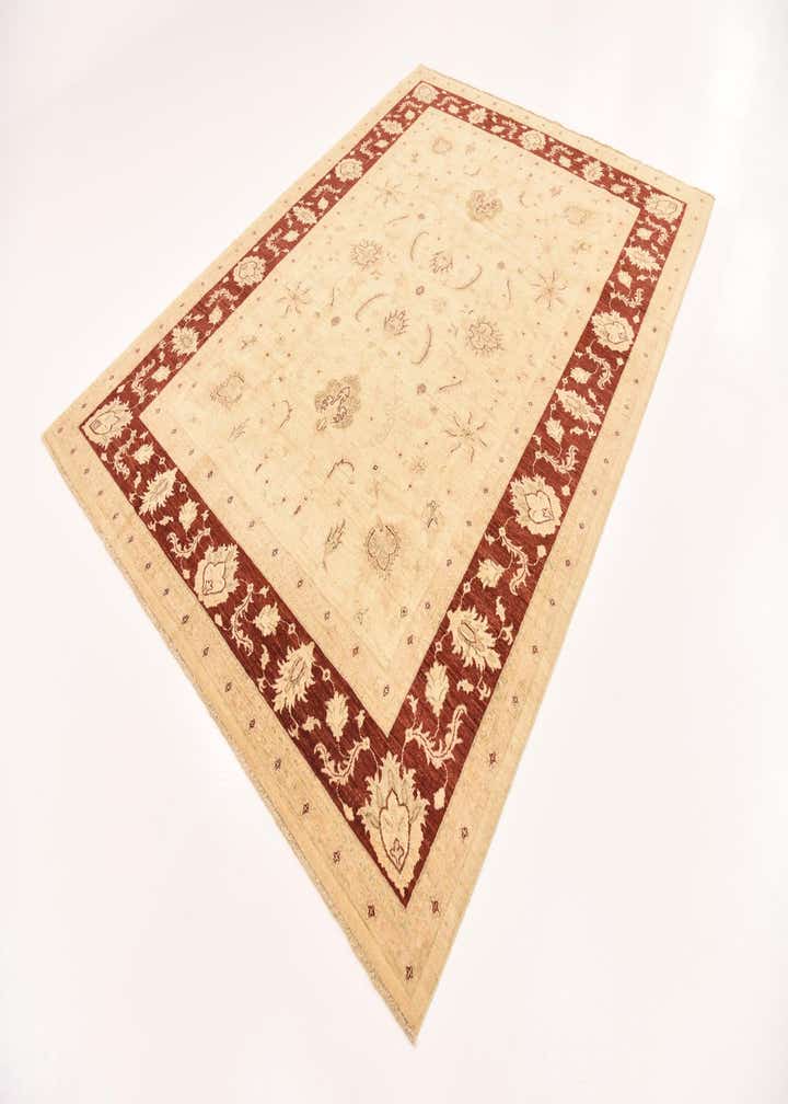 7' 2 x 9' 8 Hand Knotted Peshawar Ziegler Rug