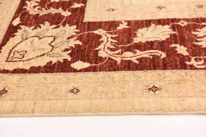 7' 2 x 9' 8 Hand Knotted Peshawar Ziegler Rug
