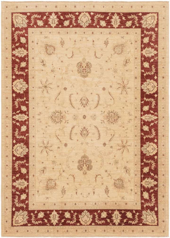 7' 2 x 9' 8 Hand Knotted Peshawar Ziegler Rug