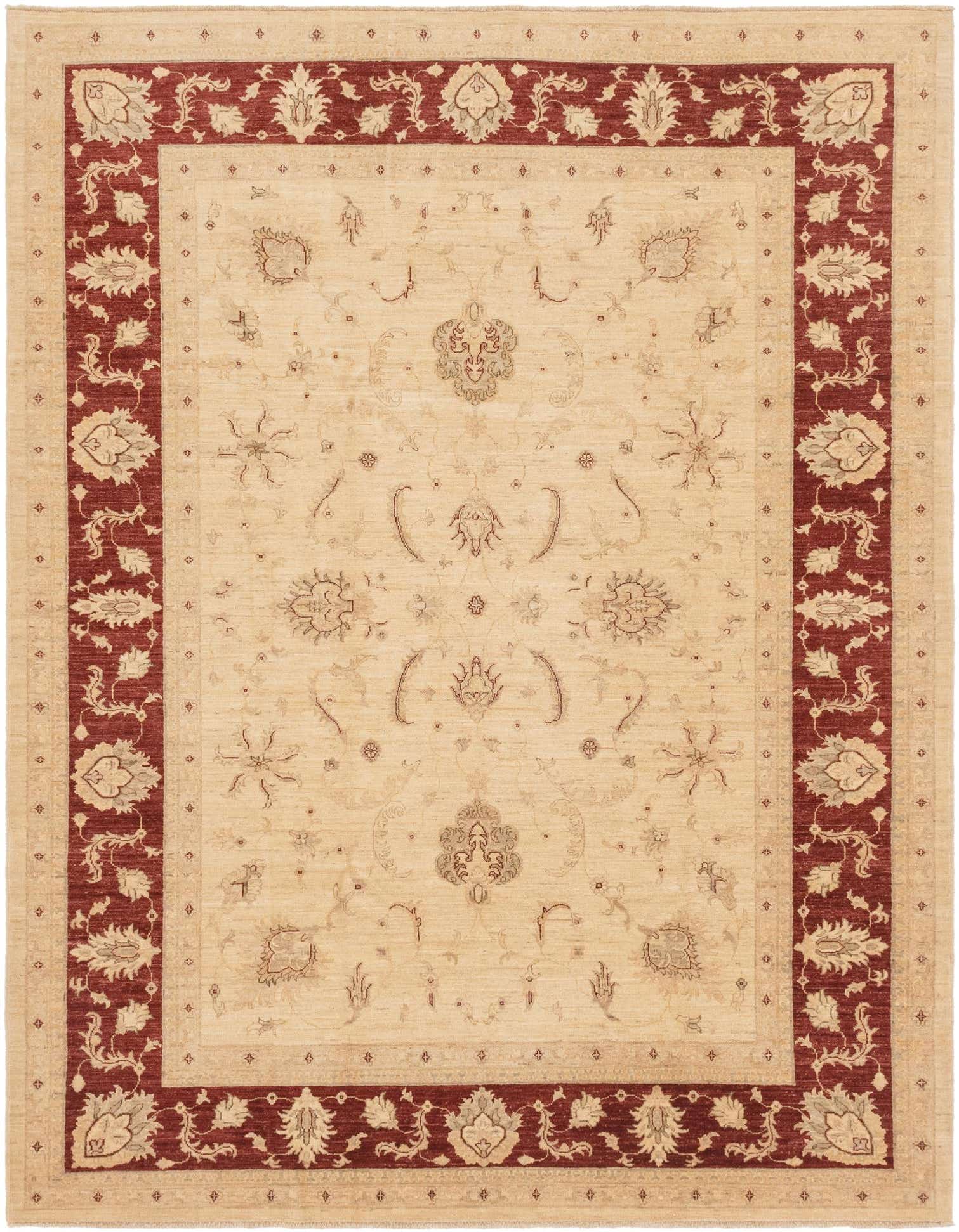 7' 2 x 9' 8 Hand Knotted Peshawar Ziegler Rug