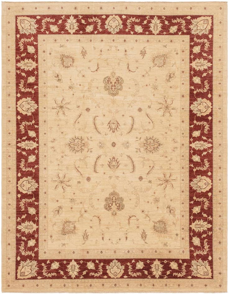 Detail image of 7' 2 x 9' 8 Hand Knotted Peshawar Ziegler Rug