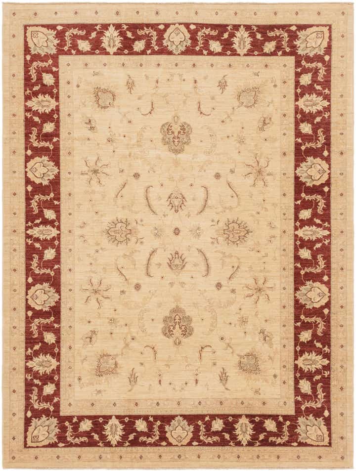 7' 2 x 9' 8 Hand Knotted Peshawar Ziegler Rug