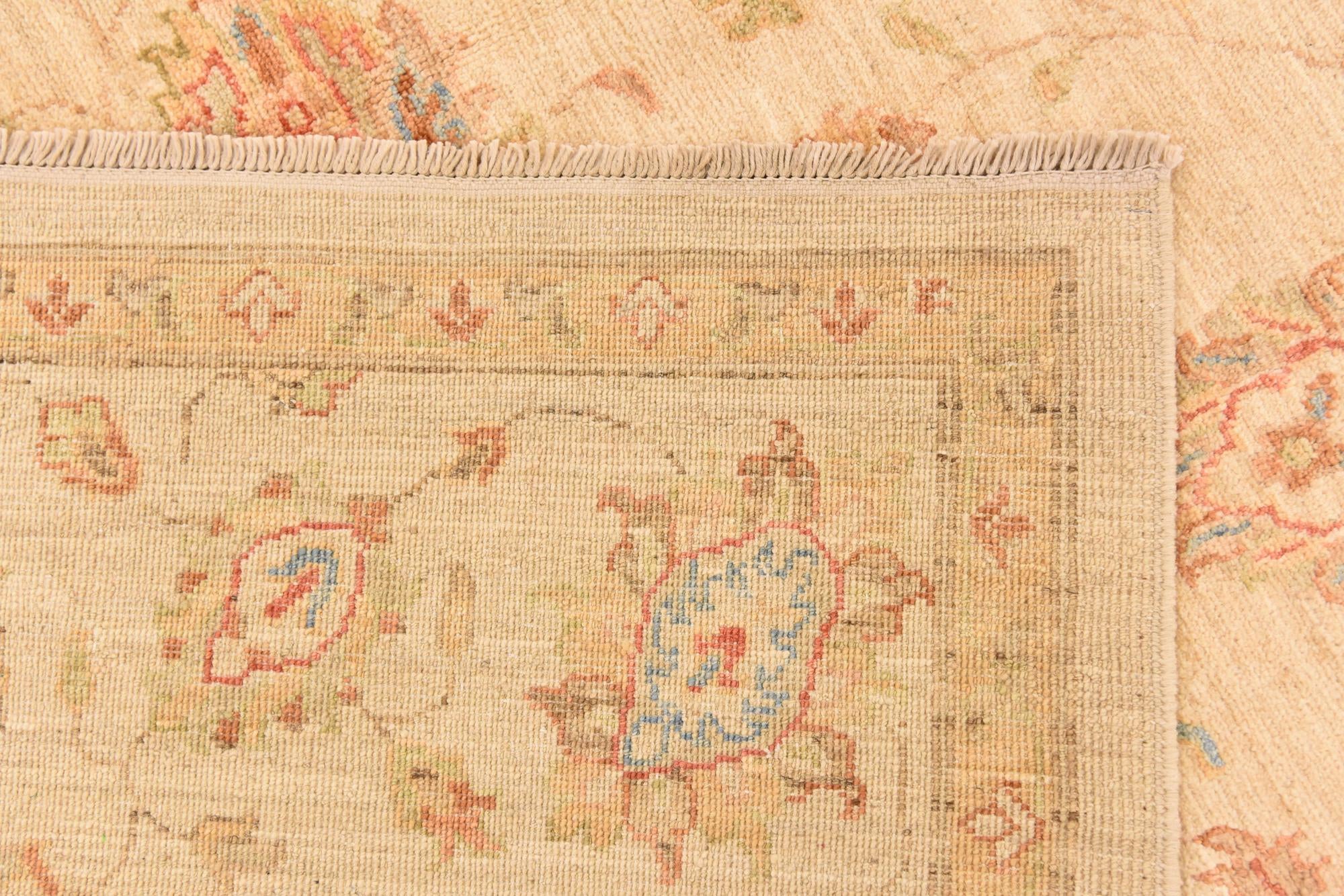 6' 9 x 10' 5 Hand Knotted Peshawar Ziegler Rug