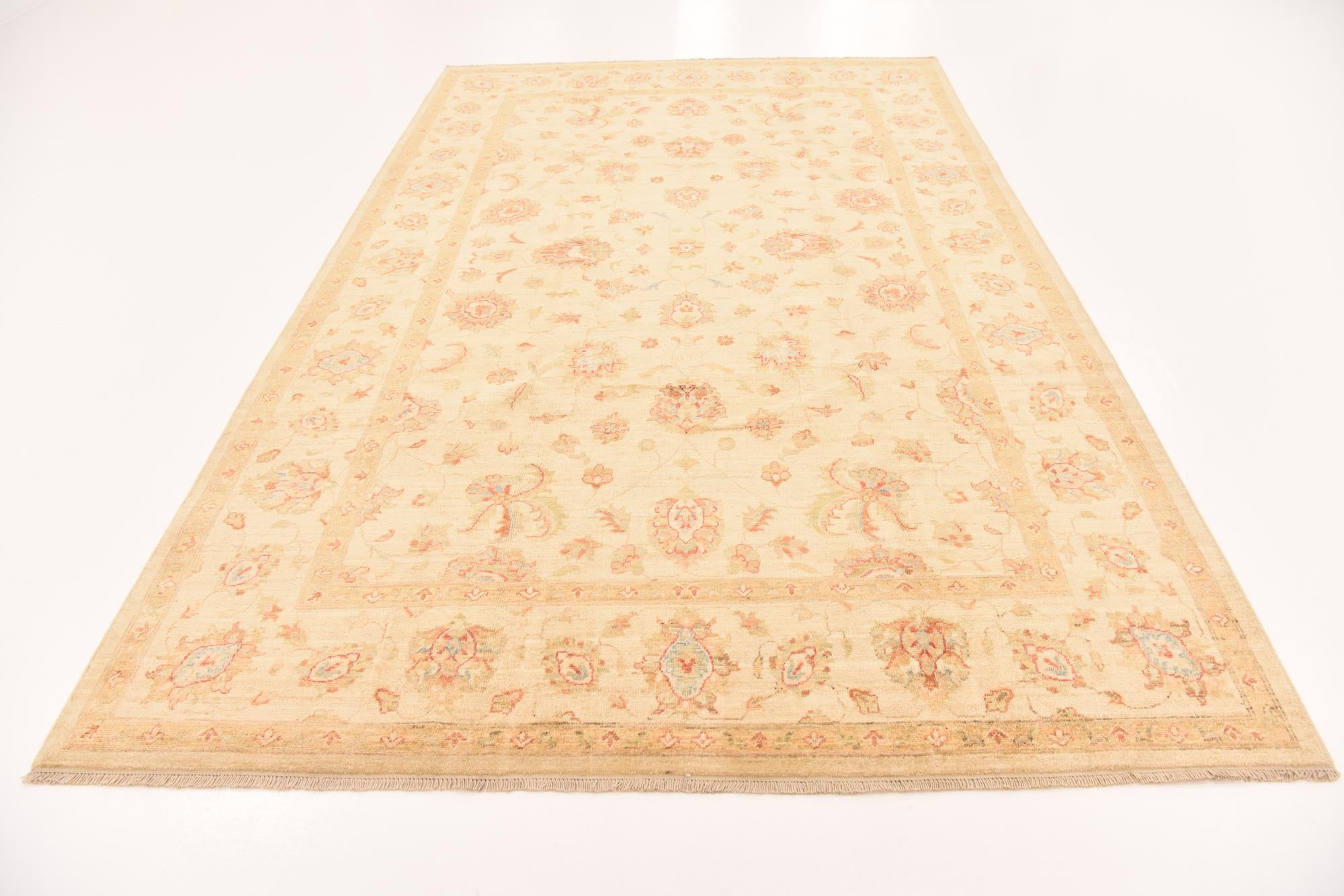 6' 9 x 10' 5 Hand Knotted Peshawar Ziegler Rug