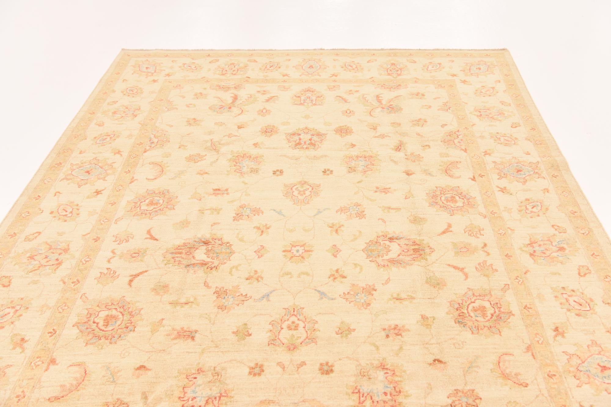 6' 9 x 10' 5 Hand Knotted Peshawar Ziegler Rug