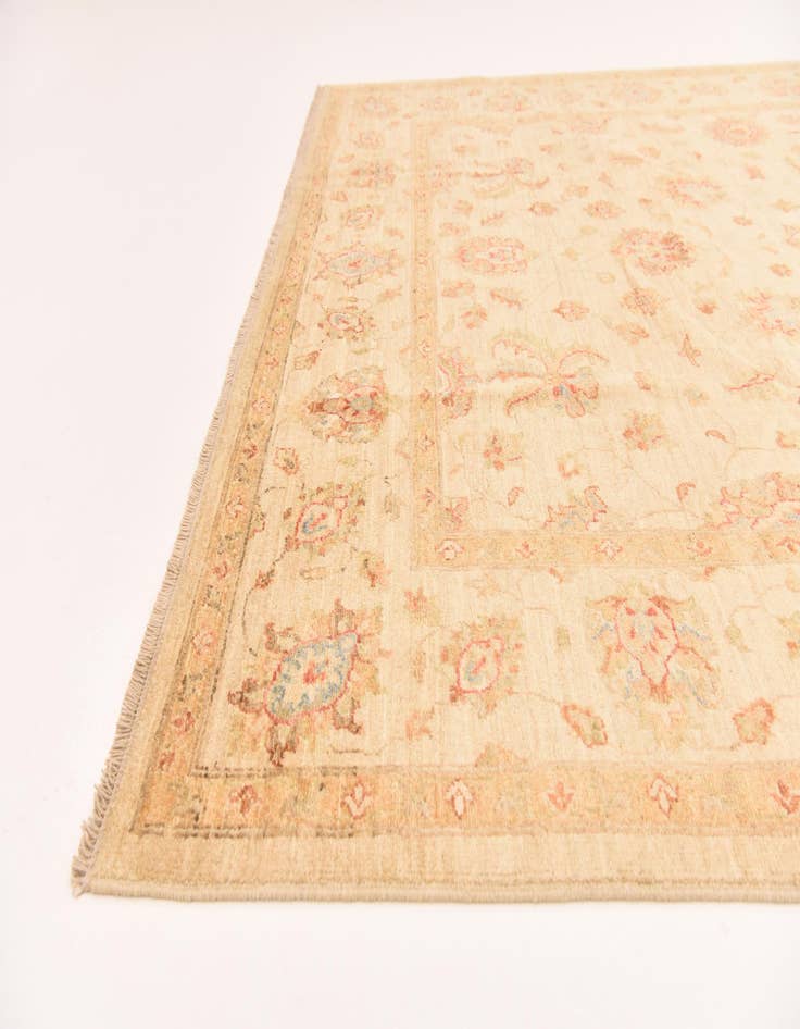 Detail image of 6' 9 x 10' 5  Hand Knotted Peshawar Ziegler Rug