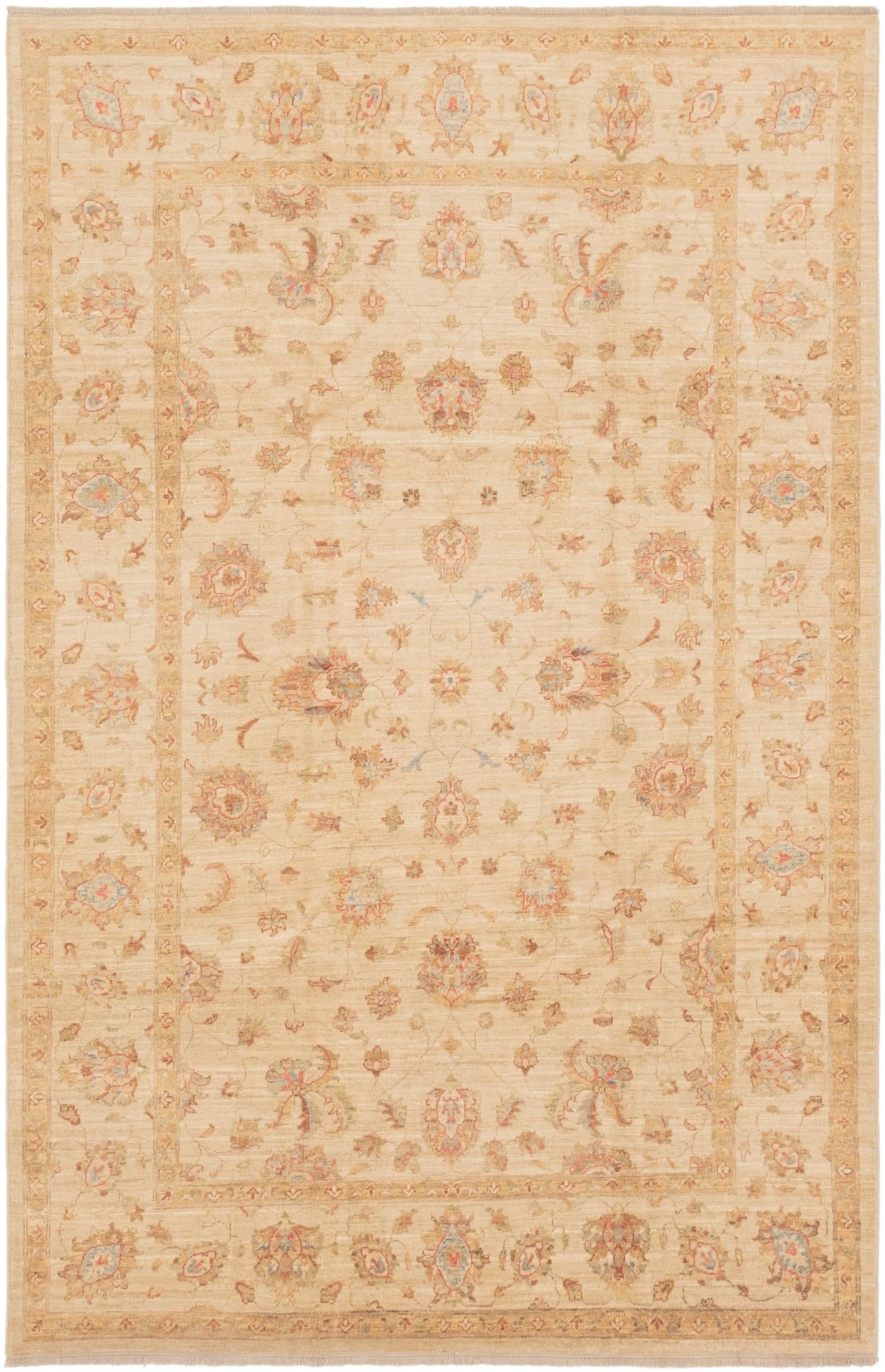 6' 9 x 10' 5 Hand Knotted Peshawar Ziegler Rug