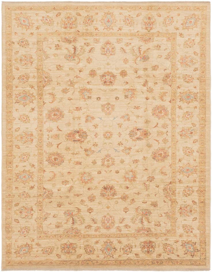 Detail image of 6' 9 x 10' 5 Hand Knotted Peshawar Ziegler Rug