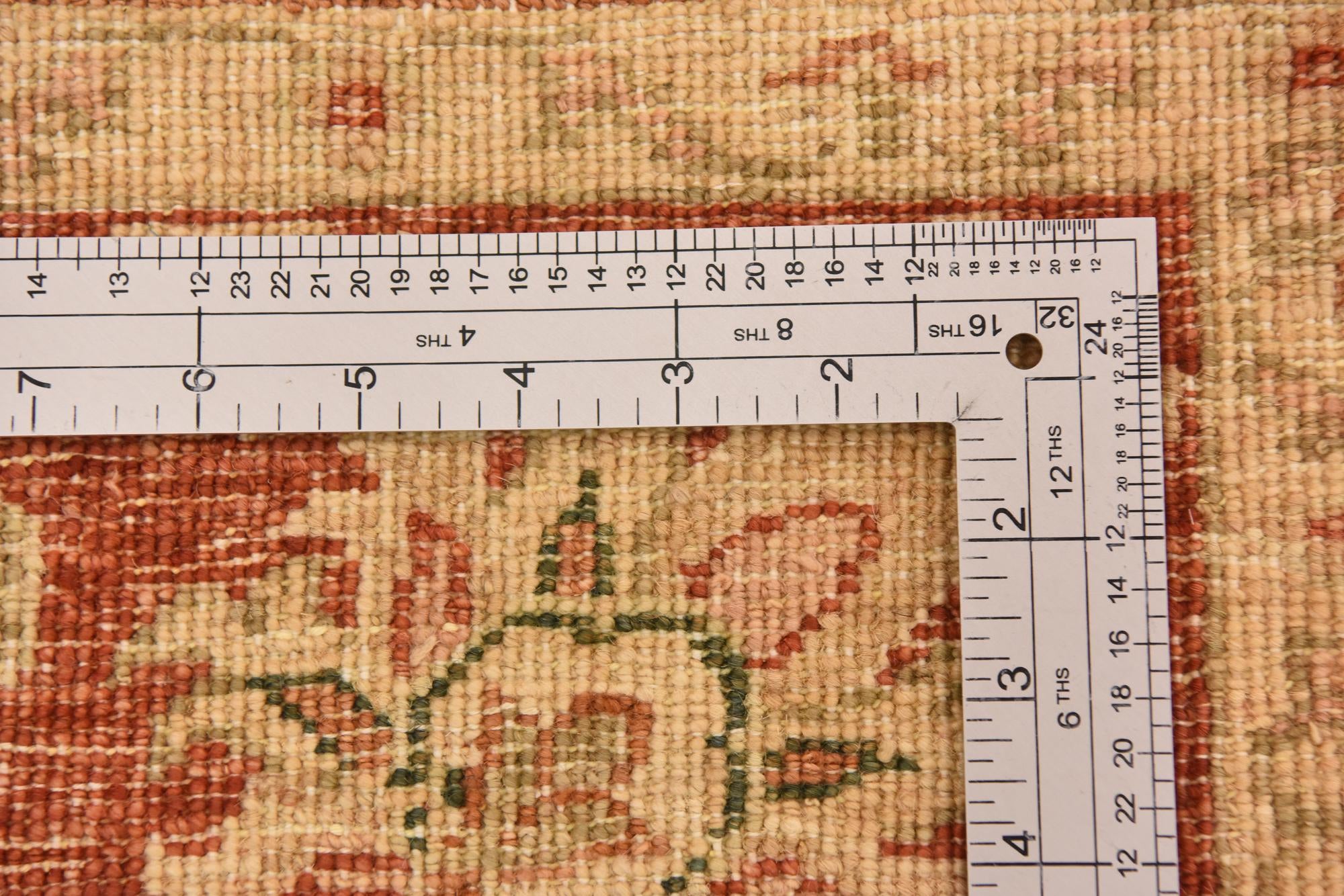 5' 2 x 6' 7 Hand Knotted Peshawar Ziegler Rug