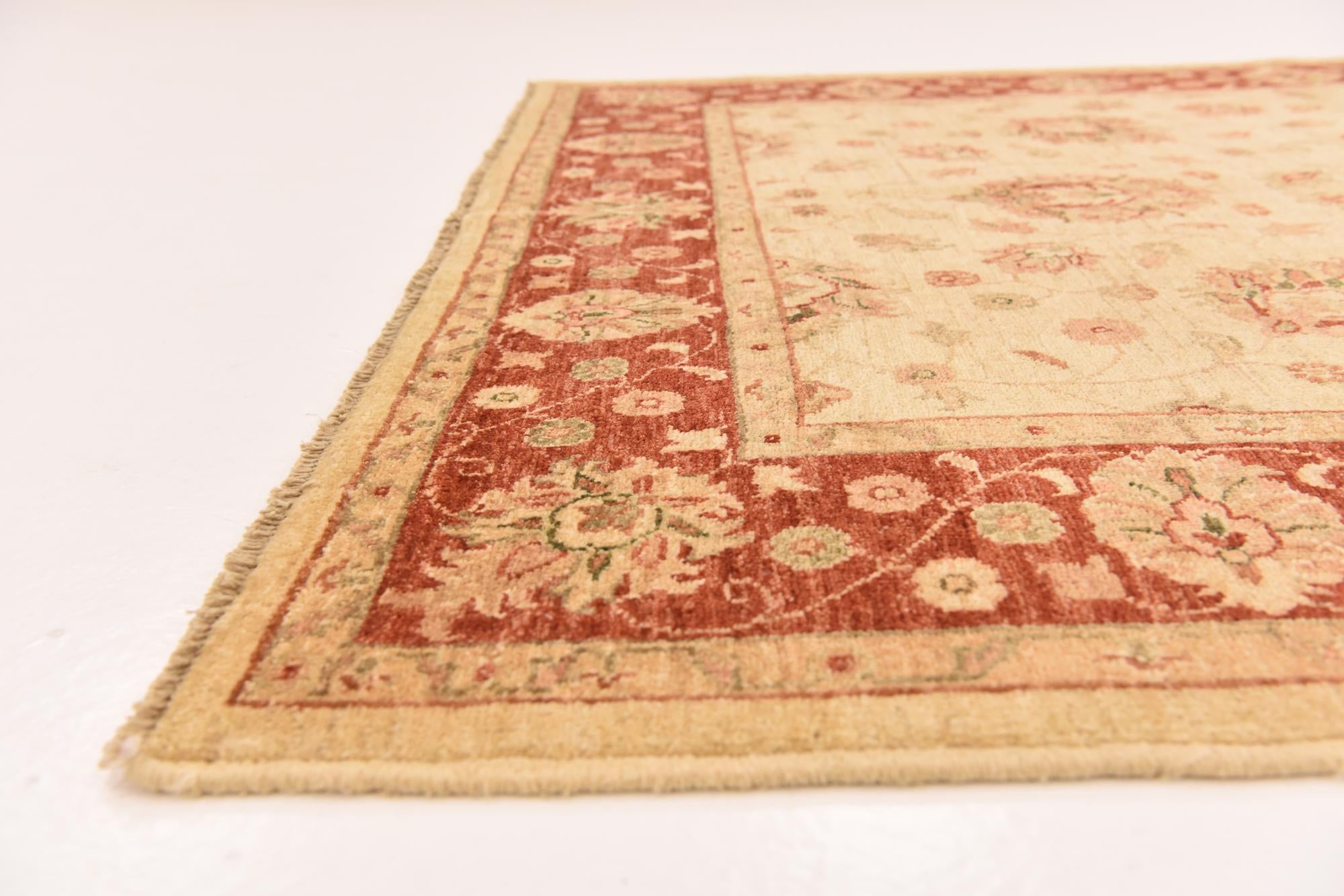 5' 2 x 6' 7 Hand Knotted Peshawar Ziegler Rug