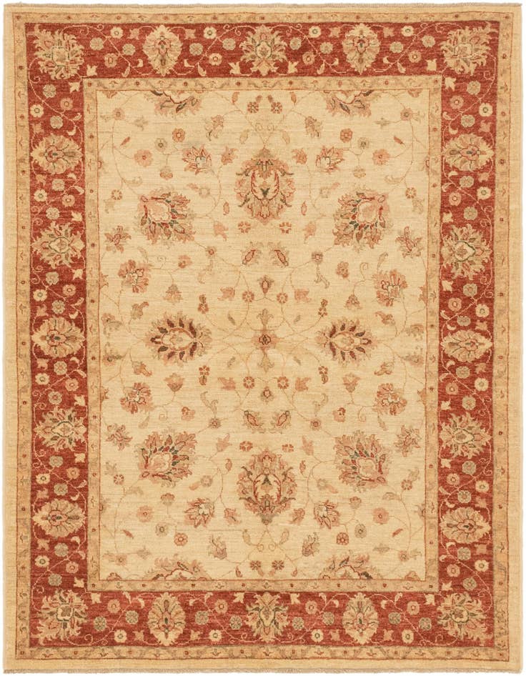 Detail image of 5' 2 x 6' 7 Hand Knotted Peshawar Ziegler Rug