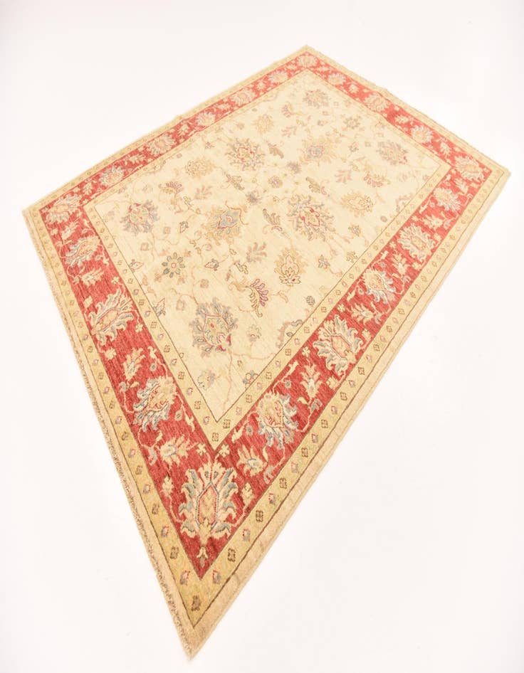 Detail image of 5' 1 x 6' 9  Hand Knotted Peshawar Ziegler Rug