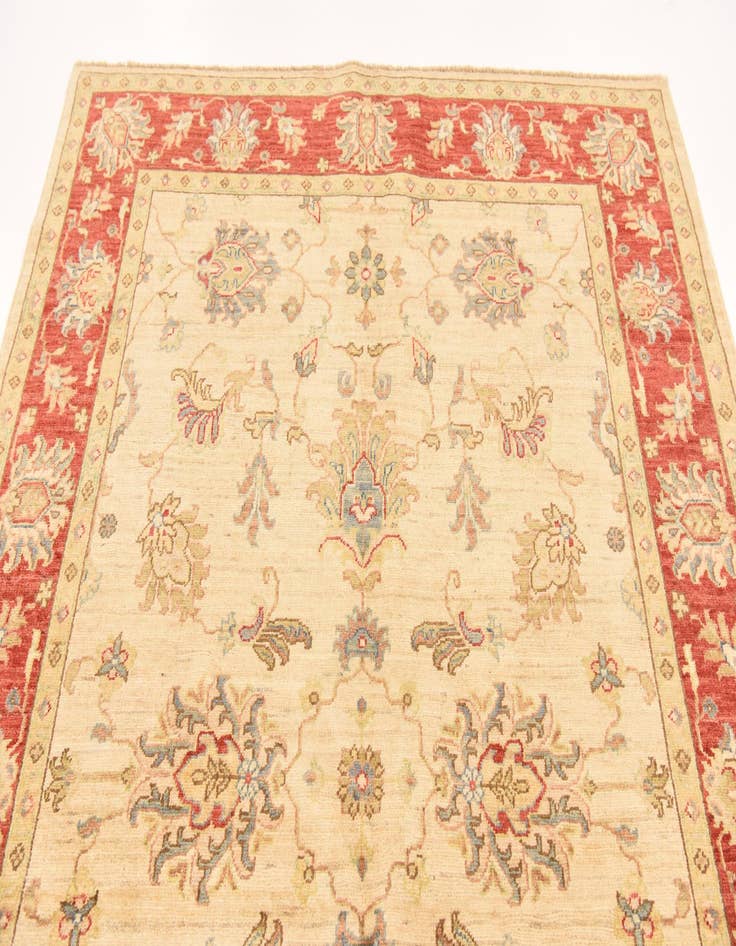 Detail image of 5' 1 x 6' 9  Hand Knotted Peshawar Ziegler Rug