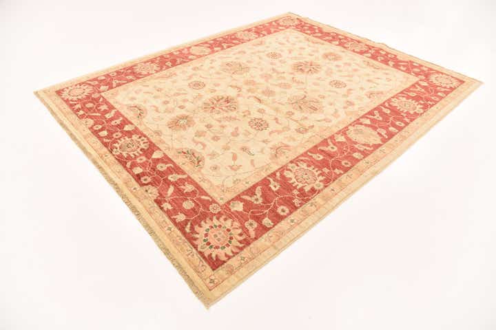5' 1 x 6' 4 Hand Knotted Peshawar Ziegler Rug