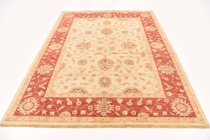 Detail image of 5' 1 x 6' 4 Hand Knotted Peshawar Ziegler Rug