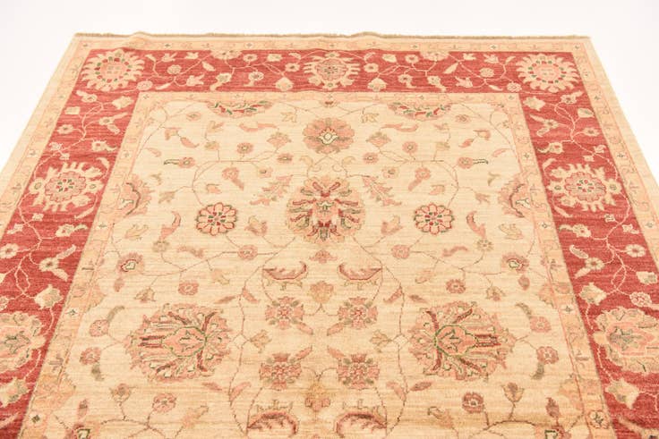 Detail image of 5' 1 x 6' 4 Hand Knotted Peshawar Ziegler Rug