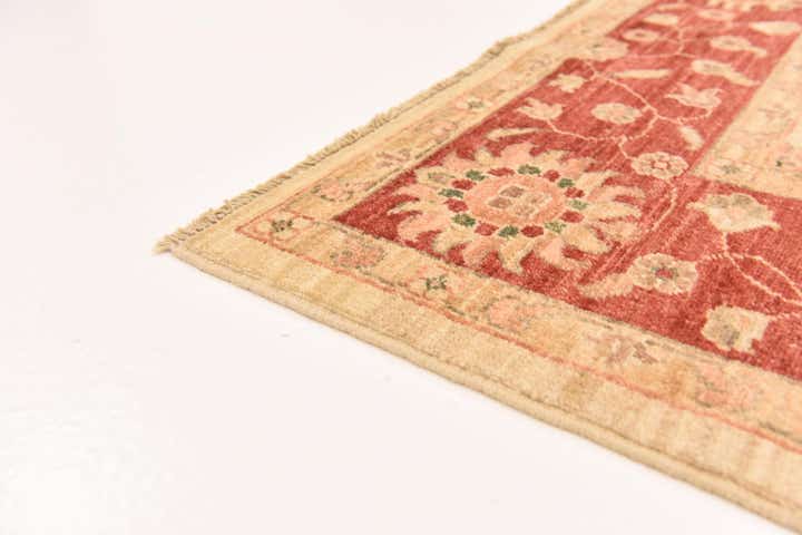 5' 1 x 6' 4 Hand Knotted Peshawar Ziegler Rug