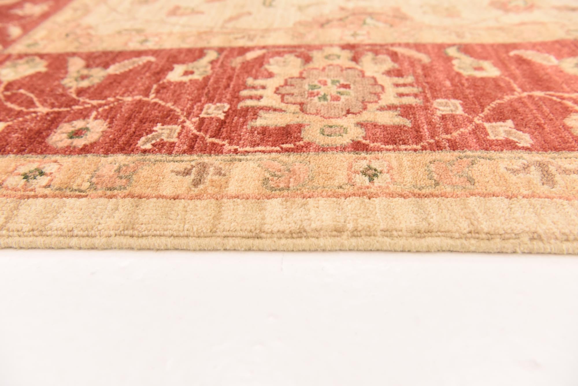 5' 1 x 6' 4 Hand Knotted Peshawar Ziegler Rug
