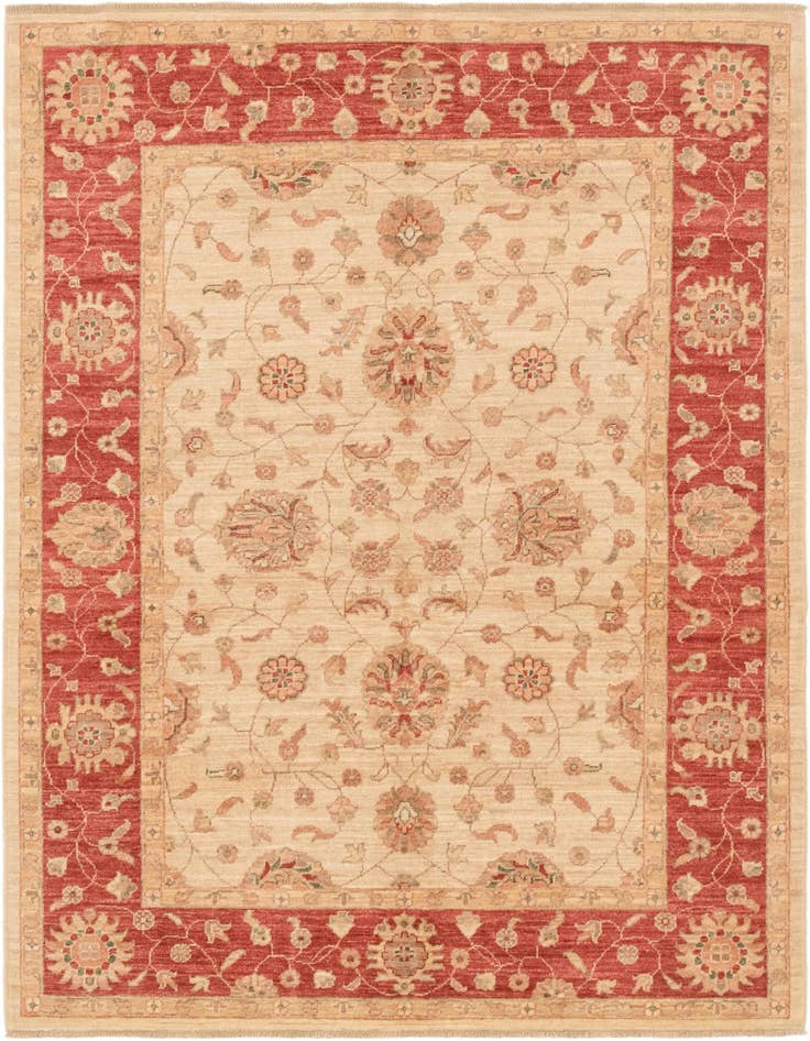 Detail image of 5' 1 x 6' 4 Hand Knotted Peshawar Ziegler Rug