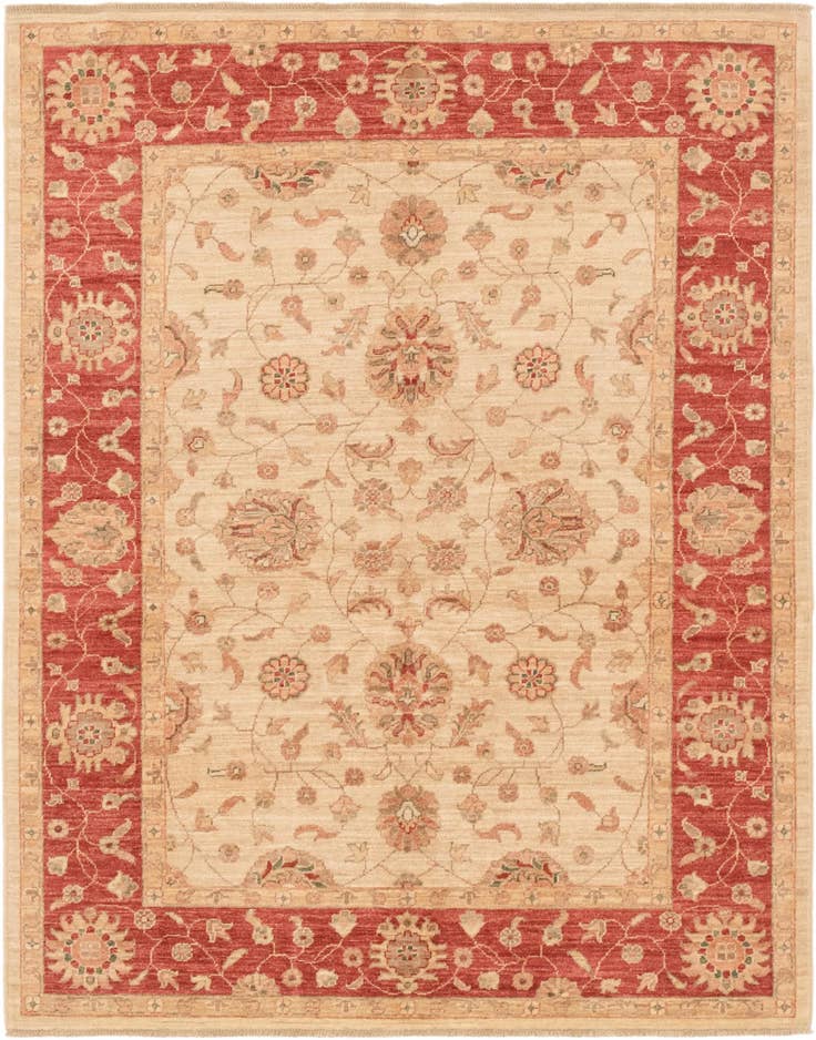 Detail image of 5' 1 x 6' 4 Hand Knotted Peshawar Ziegler Rug