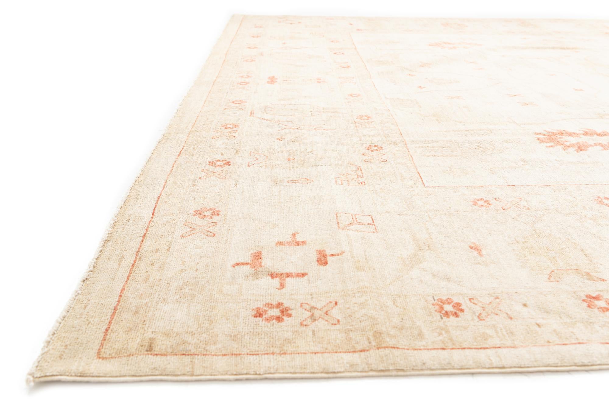 9' 10 x 17' 3 Hand Knotted Peshawar Ziegler Oriental Rug