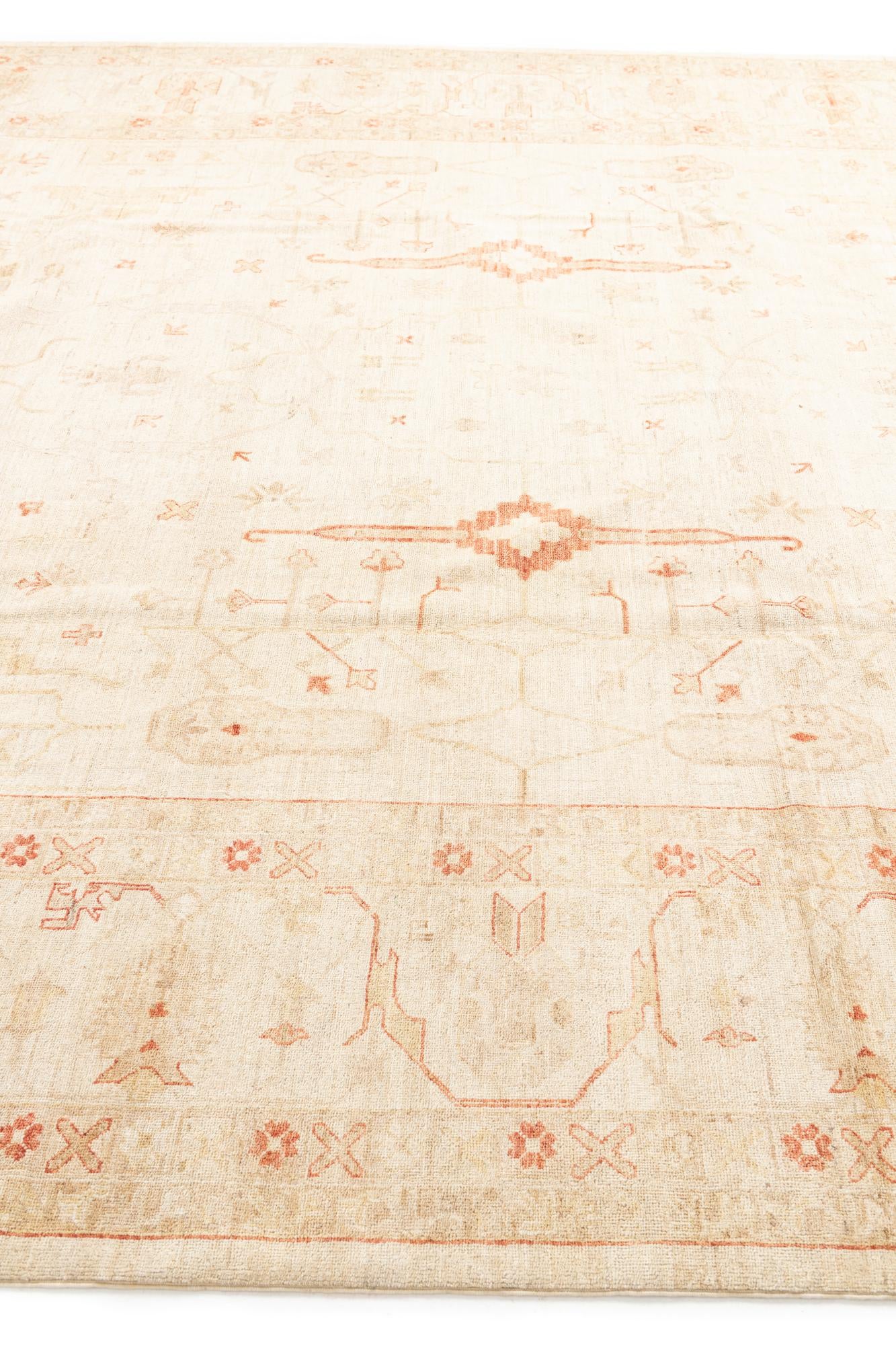 9' 10 x 17' 3 Hand Knotted Peshawar Ziegler Oriental Rug