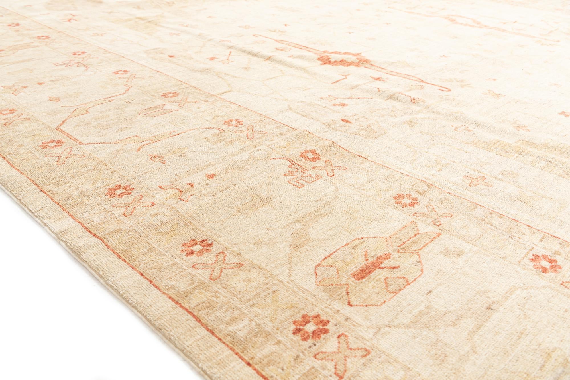9' 10 x 17' 3 Hand Knotted Peshawar Ziegler Oriental Rug
