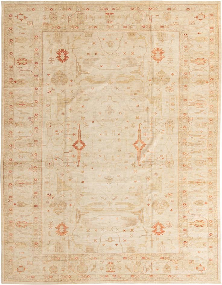 Detail image of 9' 10 x 17' 3 Hand Knotted Peshawar Ziegler Oriental Rug