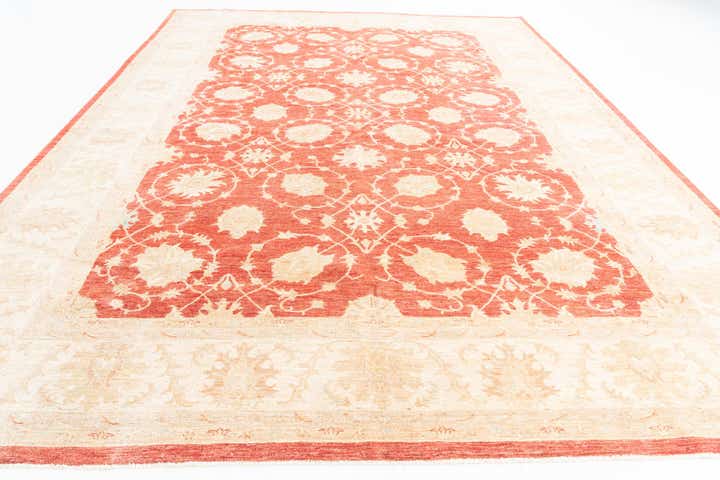 10' x 13' 4 Hand Knotted Peshawar Ziegler Rug