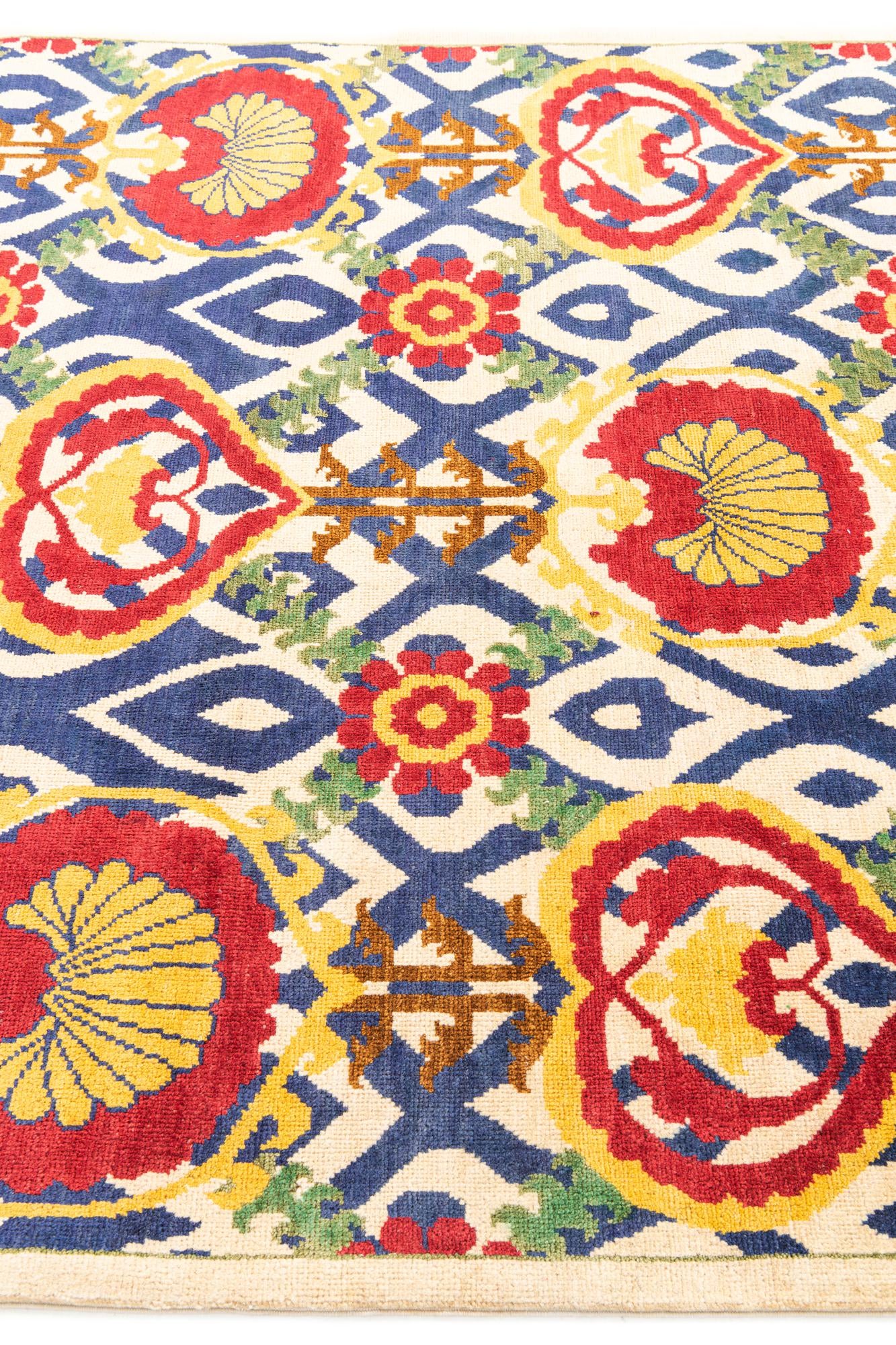 5' x 7' 4 Hand Knotted Peshawar Ziegler Rug