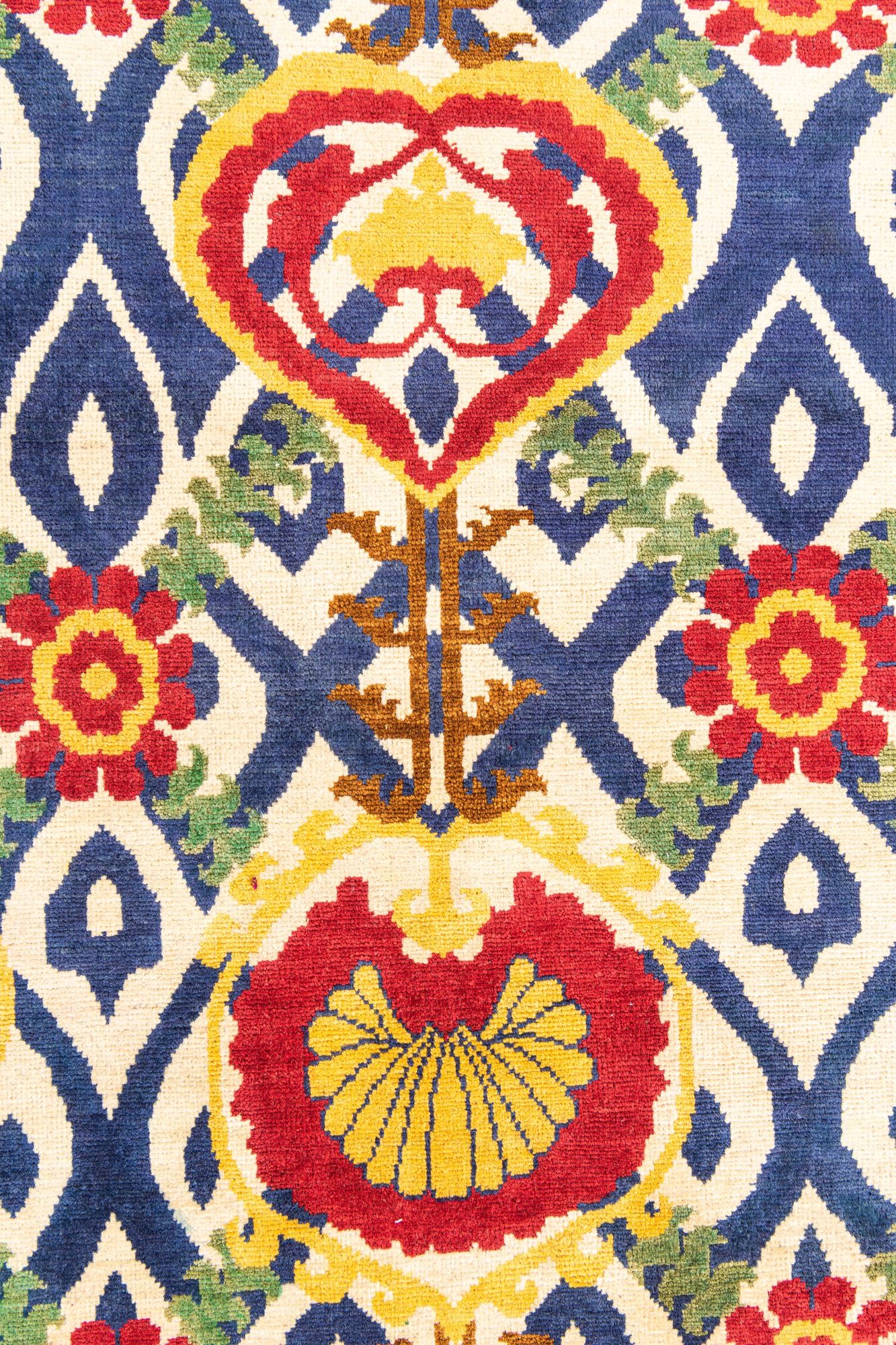 5' x 7' 4 Hand Knotted Peshawar Ziegler Rug