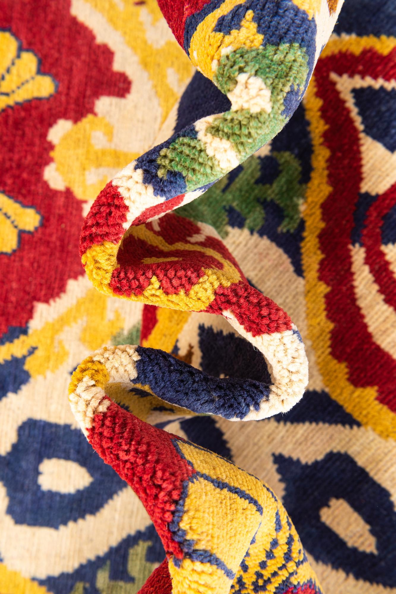 5' x 7' 4 Hand Knotted Peshawar Ziegler Rug