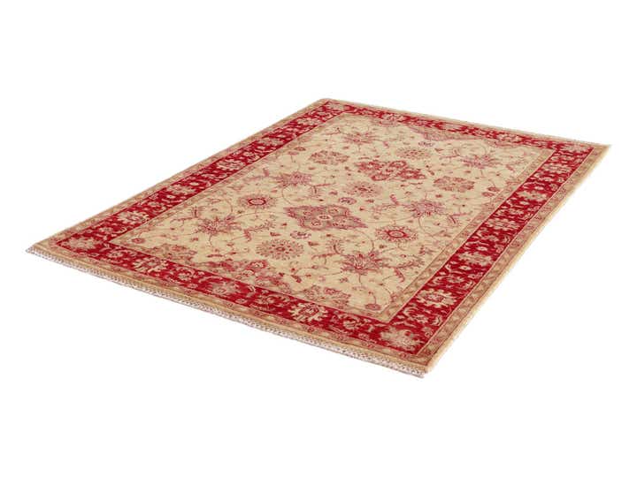 4' x 5' 7 Hand Knotted Peshawar Ziegler Rug