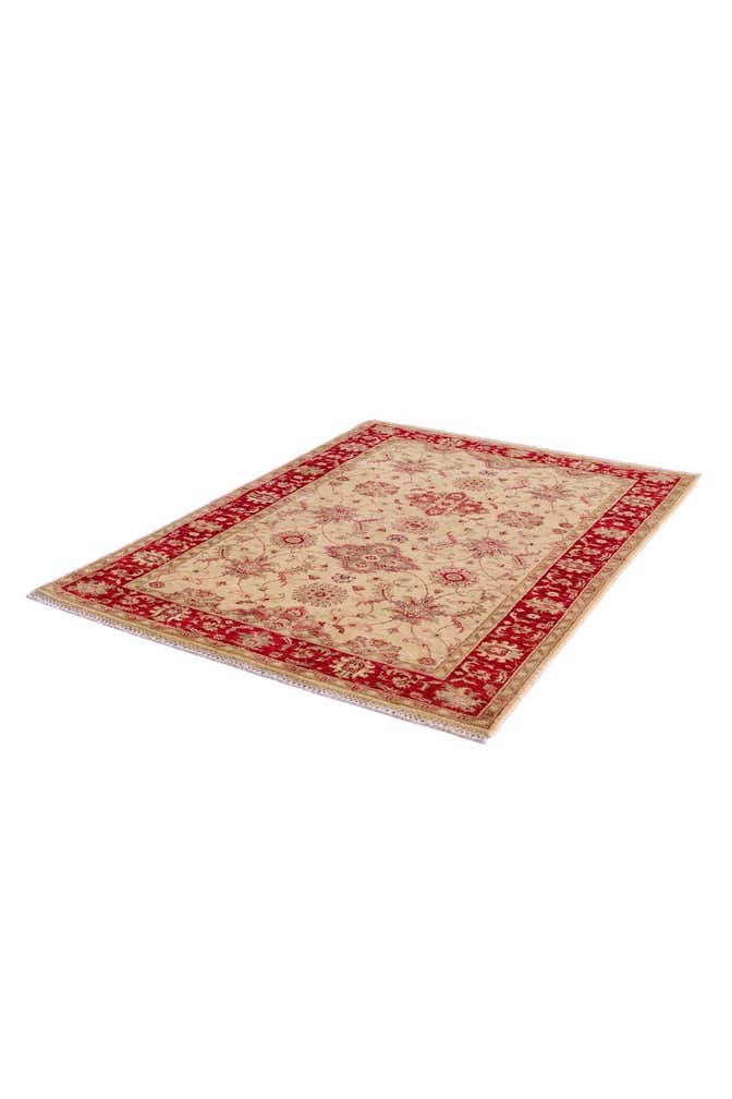 4' x 5' 7 Hand Knotted Peshawar Ziegler Rug