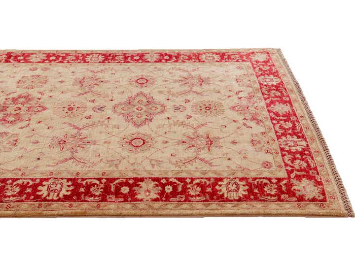 4' x 5' 7 Hand Knotted Peshawar Ziegler Rug