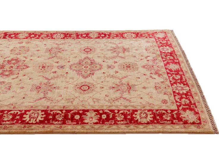 Detail image of 4' x 5' 7 Hand Knotted Peshawar Ziegler Rug