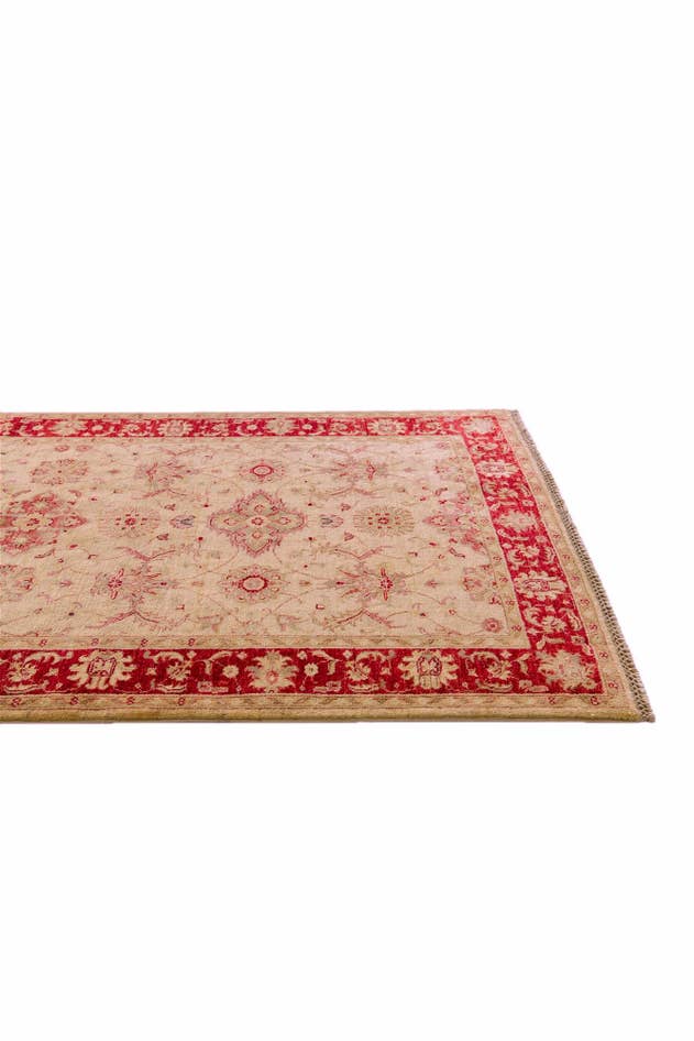 Detail image of 4' x 5' 7 Hand Knotted Peshawar Ziegler Rug