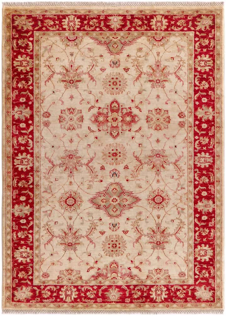 4' x 5' 7 Hand Knotted Peshawar Ziegler Rug