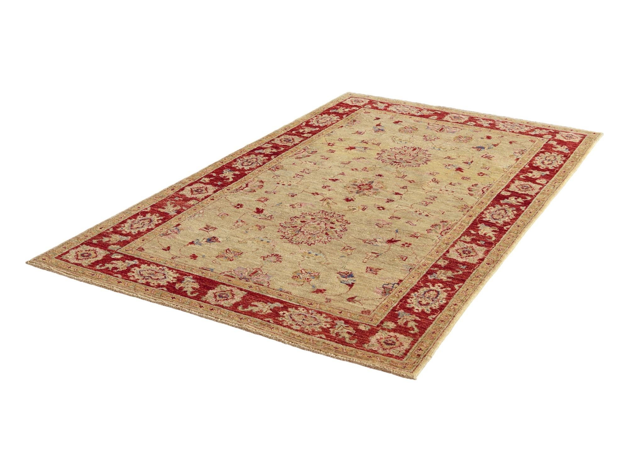 4' x 6' 8 Hand Knotted Peshawar Ziegler Rug