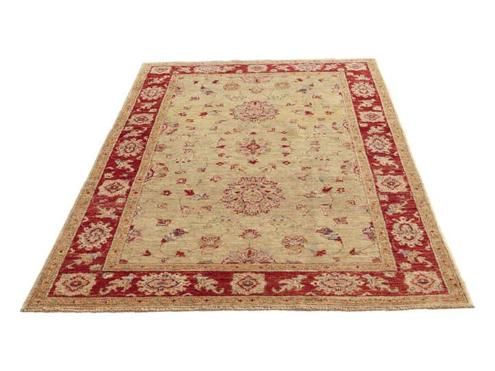 4' x 6' 8 Hand Knotted Peshawar Ziegler Rug