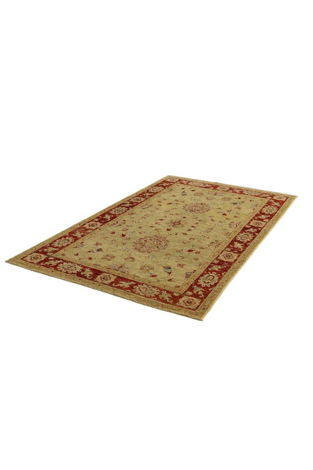 Detail image of 4' x 6' 8 Hand Knotted Peshawar Ziegler Rug