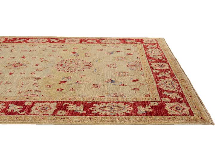 4' x 6' 8 Hand Knotted Peshawar Ziegler Rug