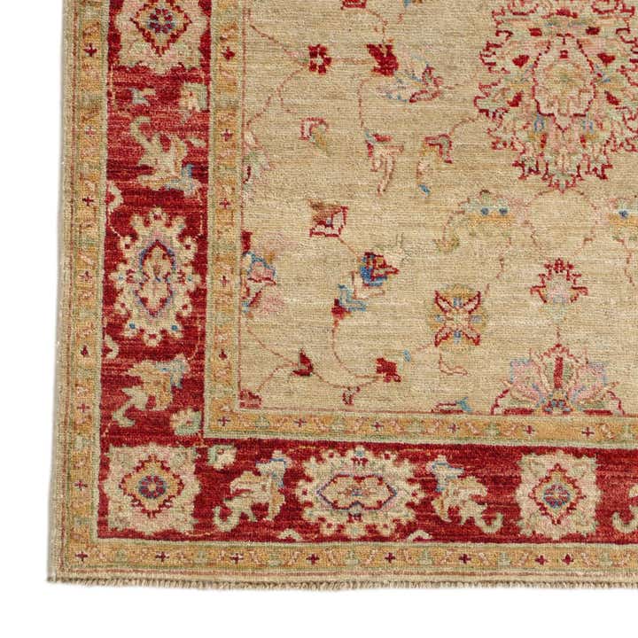 4' x 6' 8 Hand Knotted Peshawar Ziegler Rug