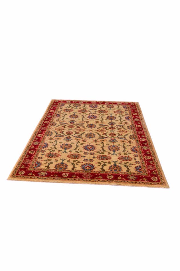 Detail image of 4' x 6' 2 Hand Knotted Peshawar Ziegler Rug