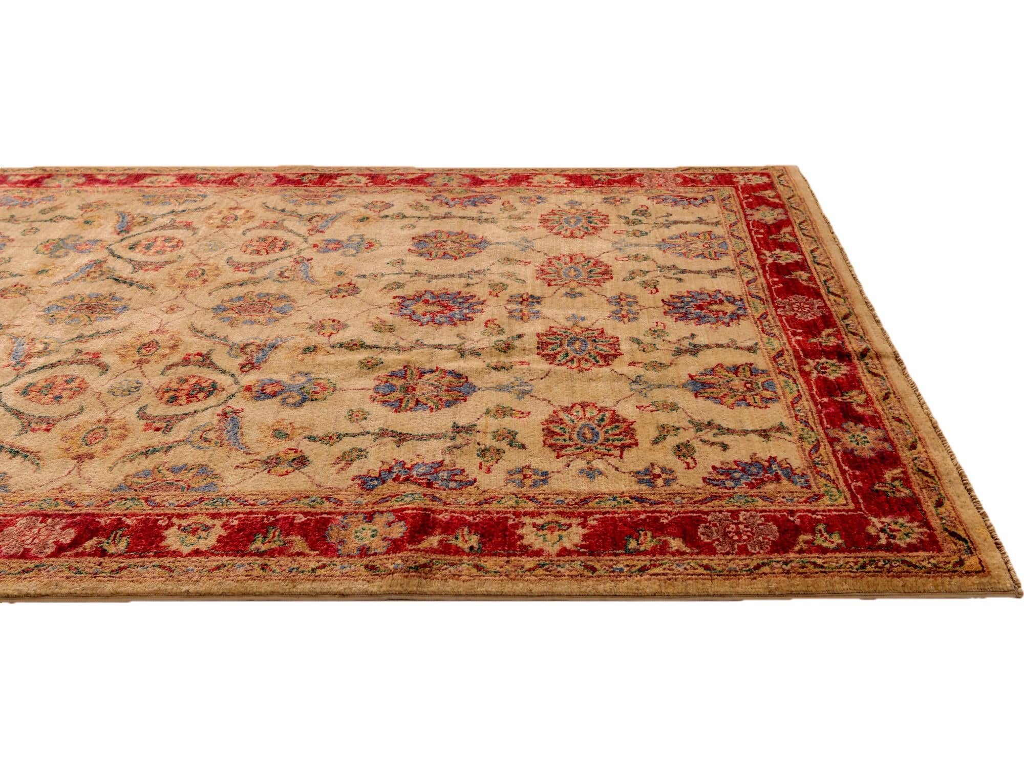 4' x 6' 2 Hand Knotted Peshawar Ziegler Rug